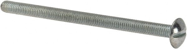 Value Collection - #10-32 UNF, 3" Length Under Head Slotted Drive Machine Screw - Truss Head, Grade J82 Steel, Zinc-Plated Finish, Without Washer - Exact Tooling