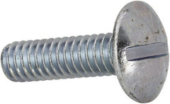 Value Collection - #12-24 UNC, 3/4" Length Under Head Slotted Drive Machine Screw - Truss Head, Grade J82 Steel, Zinc-Plated Finish, Without Washer - Exact Tooling