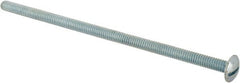 Value Collection - 1/4-20 UNC, 6" Length Under Head Slotted Drive Machine Screw - Truss Head, Grade J82 Steel, Zinc-Plated Finish, Without Washer - Exact Tooling