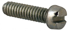 Value Collection - #3-48 UNC, 3/8" Length Under Head Slotted Drive Machine Screw - Fillister Head, Grade J82 Steel, Zinc-Plated Finish, Without Washer - Exact Tooling