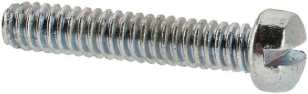 Value Collection - #3-48 UNC, 1/2" Length Under Head Slotted Drive Machine Screw - Fillister Head, Grade J82 Steel, Zinc-Plated Finish, Without Washer - Exact Tooling