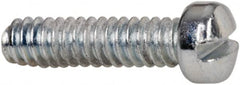 Value Collection - #4-40 UNC, 7/16" Length Under Head Slotted Drive Machine Screw - Fillister Head, Grade J82 Steel, Zinc-Plated Finish, Without Washer - Exact Tooling