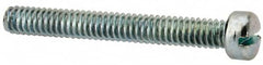 Value Collection - #5-40 UNC, 1" Length Under Head Slotted Drive Machine Screw - Fillister Head, Grade J82 Steel, Zinc-Plated Finish, Without Washer - Exact Tooling