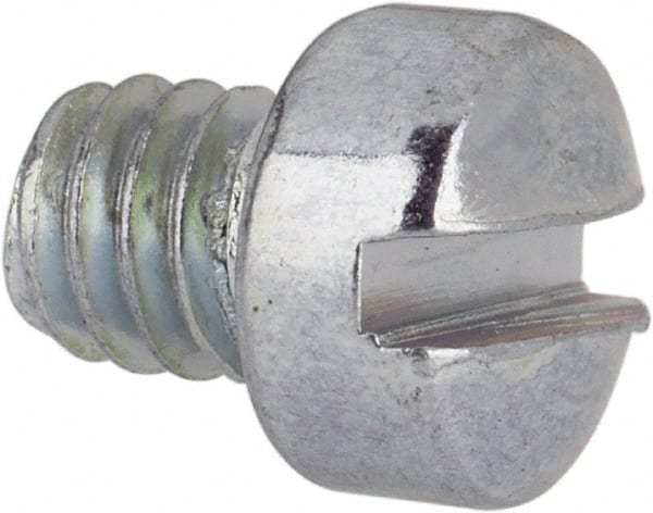 Value Collection - #8-32 UNC, 3/16" Length Under Head Slotted Drive Machine Screw - Fillister Head, Grade J82 Steel, Zinc-Plated Finish, Without Washer - Exact Tooling