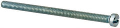 Value Collection - #8-32 UNC, 2-1/2" Length Under Head Slotted Drive Machine Screw - Fillister Head, Grade J82 Steel, Zinc-Plated Finish, Without Washer - Exact Tooling