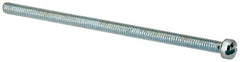 Value Collection - #8-32 UNC, 3-1/2" Length Under Head Slotted Drive Machine Screw - Fillister Head, Grade J82 Steel, Zinc-Plated Finish, Without Washer - Exact Tooling