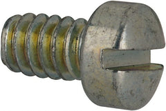 Value Collection - #10-24 UNC, 5/16" Length Under Head Slotted Drive Machine Screw - Fillister Head, Grade J82 Steel, Zinc-Plated Finish, Without Washer - Exact Tooling