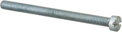 Value Collection - #10-32 UNF, 2-1/2" Length Under Head Slotted Drive Machine Screw - Fillister Head, Grade J82 Steel, Zinc-Plated Finish, Without Washer - Exact Tooling