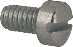 Value Collection - #12-24 UNC, 3/8" Length Under Head Slotted Drive Machine Screw - Fillister Head, Grade J82 Steel, Zinc-Plated Finish, Without Washer - Exact Tooling