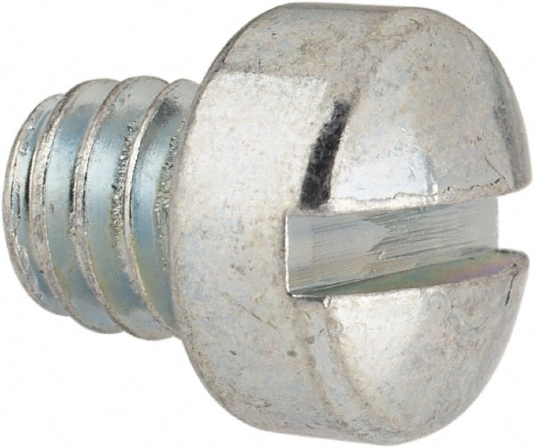 Value Collection - 1/4-20 UNC, 1/4" Length Under Head Slotted Drive Machine Screw - Fillister Head, Grade J82 Steel, Zinc-Plated Finish, Without Washer - Exact Tooling