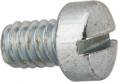 Value Collection - 1/4-20 UNC, 3/8" Length Under Head Slotted Drive Machine Screw - Fillister Head, Grade J82 Steel, Zinc-Plated Finish, Without Washer - Exact Tooling