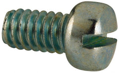 Value Collection - 1/4-20 UNC, 7/16" Length Under Head Slotted Drive Machine Screw - Fillister Head, Grade J82 Steel, Zinc-Plated Finish, Without Washer - Exact Tooling