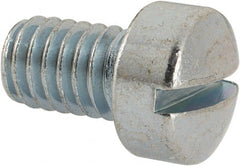 Value Collection - 5/16-18 UNC, 1/2" Length Under Head Slotted Drive Machine Screw - Fillister Head, Grade J82 Steel, Zinc-Plated Finish, Without Washer - Exact Tooling