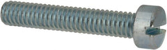 Value Collection - 5/16-18 UNC, 1-3/4" Length Under Head Slotted Drive Machine Screw - Fillister Head, Grade J82 Steel, Zinc-Plated Finish, Without Washer - Exact Tooling