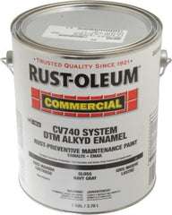 Rust-Oleum - 1 Gal Navy Gray Gloss Finish Alkyd Enamel Paint - 278 to 509 Sq Ft per Gal, Interior/Exterior, Direct to Metal, <100 gL VOC Compliance - Exact Tooling