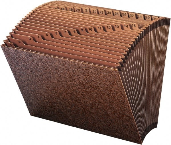 SMEAD - 8-1/2 x 11", Letter Size, Redrope, 1-31 Indexed Expanding Files - Assorted Tab Cut Location - Exact Tooling