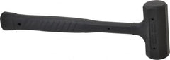 Paramount - 14 oz Head 1-1/8" Face Diam Rubber Dead Blow Hammer - 10-1/4" OAL, Rubber-Covered Steel Handle - Exact Tooling