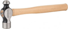 Paramount - 1 Lb Head Ball Pein Hammer - Wood Handle, 13-3/4" OAL - Exact Tooling