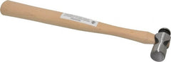 Paramount - 1/4 Lb Head Ball Pein Hammer - Wood Handle, 10-7/8" OAL - Exact Tooling