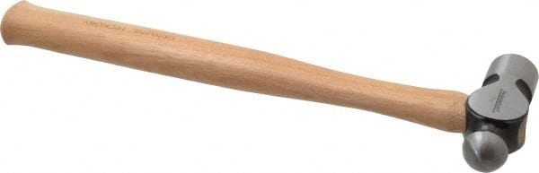 Paramount - 3/4 Lb Head Ball Pein Hammer - Wood Handle, 12-3/4" OAL - Exact Tooling