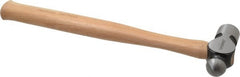 Paramount - 3/4 Lb Head Ball Pein Hammer - Wood Handle, 12-3/4" OAL - Exact Tooling