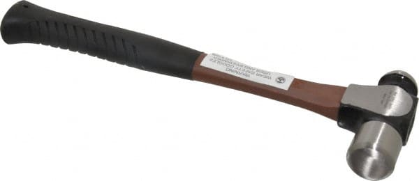 Paramount - 3/4 Lb Head Ball Pein Hammer - Fiberglass Handle, 11-1/8" OAL - Exact Tooling