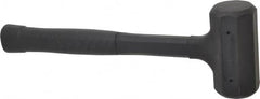 Paramount - 37 oz Head 1-3/4" Face Diam Rubber Dead Blow Hammer - 13-3/4" OAL, Rubber-Covered Steel Handle - Exact Tooling