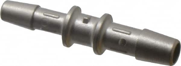 Made in USA - 0.160 x 0.121" Tube ID, Metal Barbed Tube Reducer - Stainless Steel - Exact Tooling