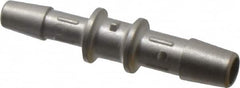 Made in USA - 0.160 x 0.121" Tube ID, Metal Barbed Tube Reducer - Stainless Steel - Exact Tooling