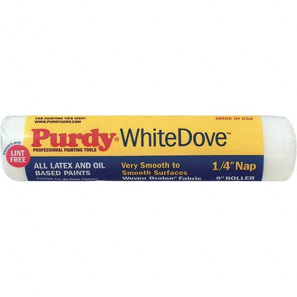 Purdy - 1/4" Nap, 9" Wide Paint General Purpose Roller Cover - Smooth Texture, Dralon - Exact Tooling