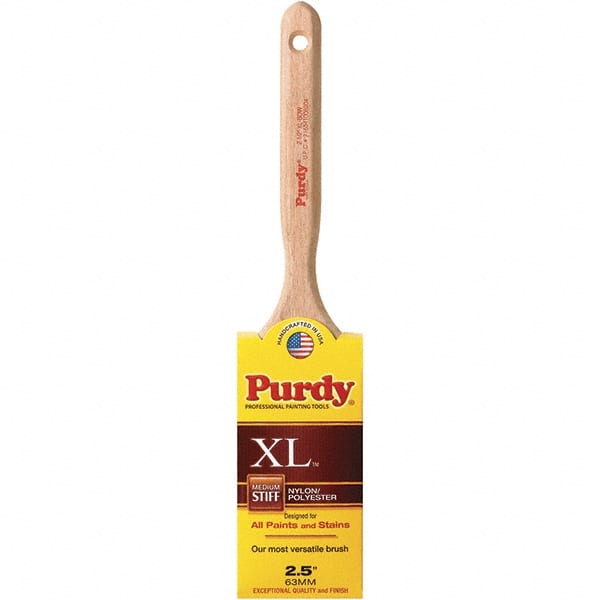Purdy - 2-1/2" Flat Synthetic Sash Brush - 2-15/16" Bristle Length, 6" Wood Fluted Handle - Exact Tooling