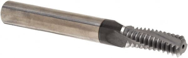 Iscar - 5/8-11 UNC, 0.449" Cutting Diam, 3 Flute, Solid Carbide Helical Flute Thread Mill - Internal Thread, 1.14" LOC, 3-1/2" OAL, 1/2" Shank Diam - Exact Tooling