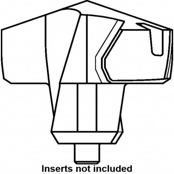 Kennametal - 18 to 18.99mm Diam, 3xD, 53mm Max Depth, 18mm Shank Diam, 66.5mm Flute, 130mm OAL, Replaceable Tip Drill - KTIP1800HPM Insert, W Seat Size, KTIP Toolholder, Series KenTIP - Exact Tooling