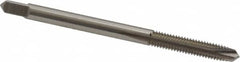 Hertel - #6-40 UNF, 2 Flute, Bright Finish, High Speed Steel Spiral Point Tap - Plug Chamfer, Right Hand Thread, 2" OAL, 2B/3B Class of Fit - Exact Tooling