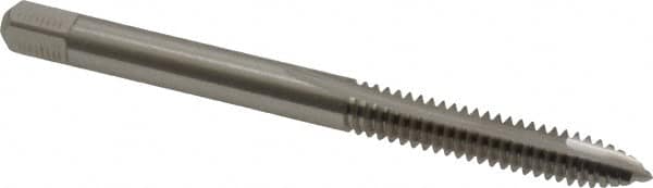 Hertel - #10-24 UNC, 2 Flute, Bright Finish, High Speed Steel Spiral Point Tap - Plug Chamfer, Right Hand Thread, 2-3/8" OAL - Exact Tooling