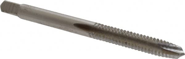 Hertel - #10-24 UNC, 2 Flute, Bright Finish, High Speed Steel Spiral Point Tap - Plug Chamfer, Right Hand Thread, 2-3/8" OAL - Exact Tooling