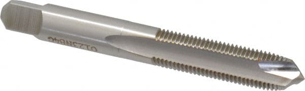 Hertel - 3/8-24 UNF, 3 Flute, Bright Finish, High Speed Steel Spiral Point Tap - Plug Chamfer, Right Hand Thread, 2-15/16" OAL, 3B Class of Fit - Exact Tooling