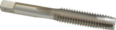 Hertel - 7/16-14 UNC, 3 Flute, Bright Finish, High Speed Steel Spiral Point Tap - Plug Chamfer, Right Hand Thread, 3-5/32" OAL - Exact Tooling