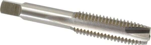 Hertel - 9/16-12 UNC, 3 Flute, Bright Finish, High Speed Steel Spiral Point Tap - Plug Chamfer, Right Hand Thread, 3-19/32" OAL - Exact Tooling