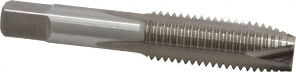Hertel - 3/4-10 UNC, 3 Flute, Bright Finish, High Speed Steel Spiral Point Tap - Plug Chamfer, Right Hand Thread, 4-1/4" OAL, 2B/3B Class of Fit - Exact Tooling