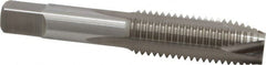 Hertel - 3/4-10 UNC, 3 Flute, Bright Finish, High Speed Steel Spiral Point Tap - Plug Chamfer, Right Hand Thread, 4-1/4" OAL, 2B/3B Class of Fit - Exact Tooling