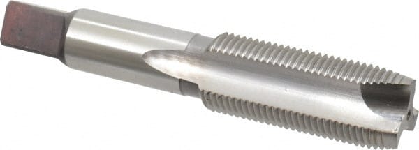 Hertel - 7/8-14 UNF, 3 Flute, Bright Finish, High Speed Steel Spiral Point Tap - Plug Chamfer, Right Hand Thread, 4-11/16" OAL, 3B Class of Fit - Exact Tooling