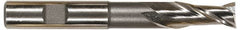 Hertel - 1", 2-1/2" LOC, 1" Shank Diam, 7-1/4" OAL, 2 Flute, High Speed Steel Square End Mill - Single End, Uncoated, Spiral Flute, 30° Helix, Centercutting, Right Hand Cut, Right Hand Flute - Exact Tooling