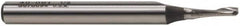 Onsrud - 3/8" Cutting Diam x 1" Length of Cut, 1 Flute, Upcut Spiral Router Bit - Uncoated, Right Hand Cut, High Speed Steel, 3-1/2" OAL x 1/2" Shank Diam, Single Edge, 19 to 32° Helix Angle - Exact Tooling