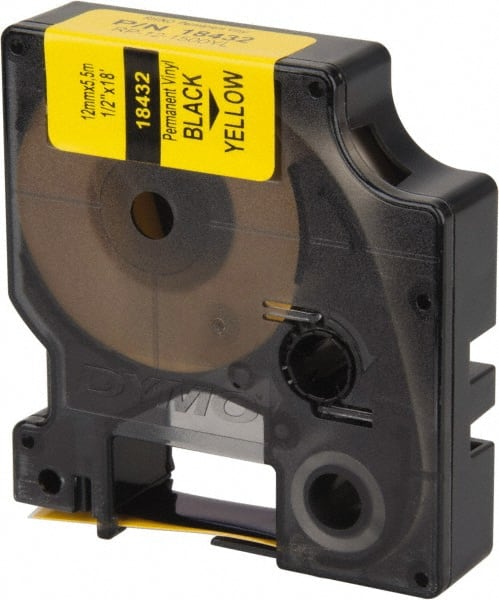 Dymo - 216" Long, Yellow Vinyl Tape - For Rhino 3000, RHINO 4200, 5000, 5200, 6000, 6500 - Exact Tooling