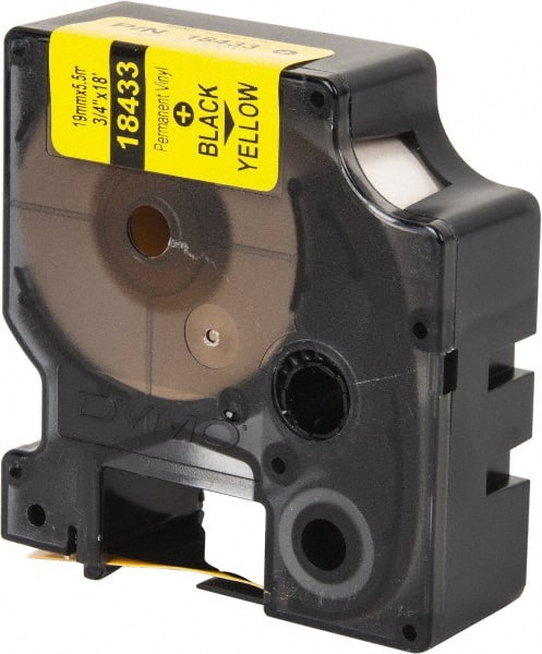 Dymo - 216" Long, Yellow Vinyl Tape - For RHINO 4200, RHINO 5000, 5200, 6000, 6500 - Exact Tooling