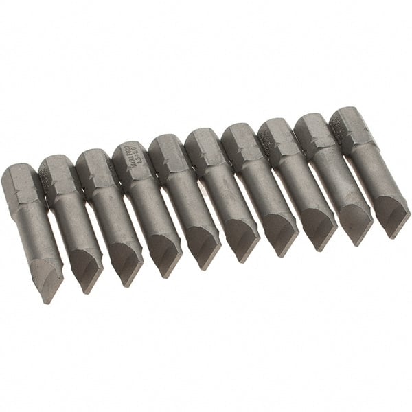Wiha - Slotted Screwdriver Bits Reversible: NonReversible Blade Width (Inch): 5/16 - Exact Tooling