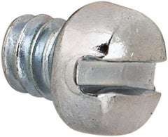 Value Collection - #4-40 UNC, 1/8" Length Under Head Slotted Drive Machine Screw - Fillister Head, Grade J82 Steel, Zinc-Plated Finish, Without Washer - Exact Tooling