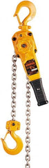 Harrington Hoist - 3,000 Lb Lifting Capacity, 20' Lift Height, Lever Hoist - Made from Chain, 64 Lb Avg Pull to Lift Rated Load, 1 Chain - Exact Tooling