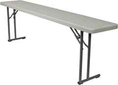 NPS - 96" Long x 18" Wide x 29-1/2" High, Lightweight Folding Table - Speckled Gray - Exact Tooling